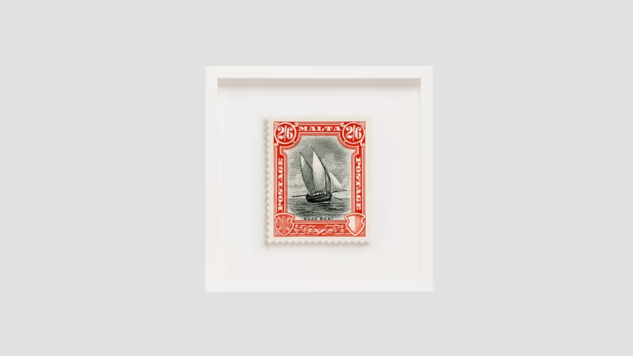 White Frame Gozo Boat (19x19)