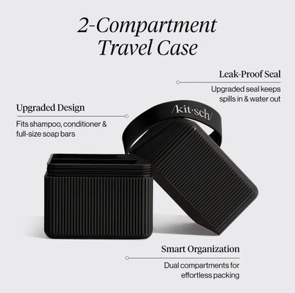 Travel Case For Shampoo Soap Bars (Black)