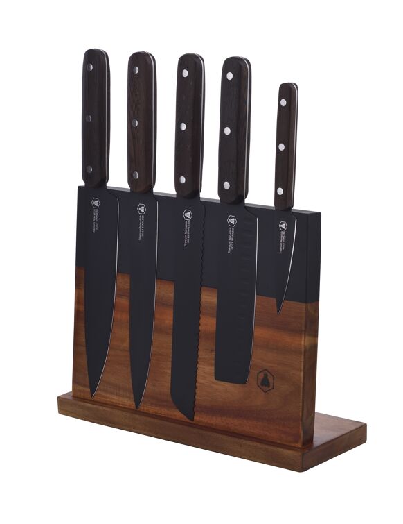 Magnetic block with 5-piece knives