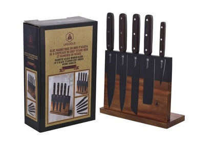 Magnetic block with 5-piece knives