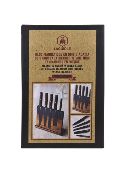 Magnetic block with 5-piece knives