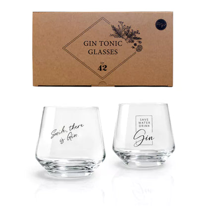 Gin Tonic Glasses Set of Two