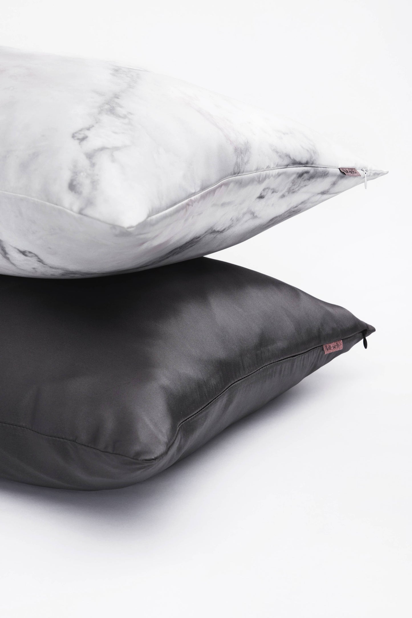 Dark Grey Satin Pillow Case (Standard)