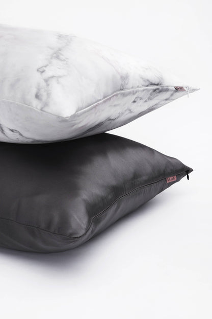Dark Grey Satin Pillow Case (Standard)
