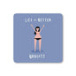 Braless Feminist Female Empowerment Coaster