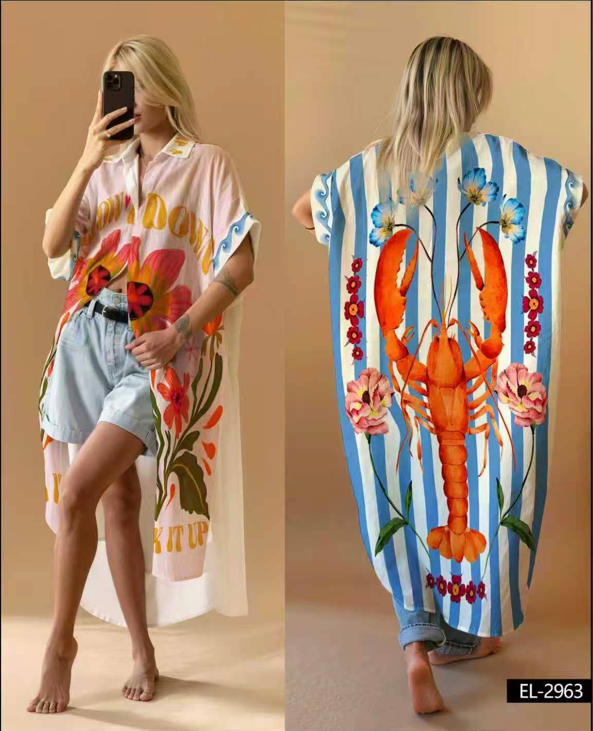 Lobster & Flower Dress (One Size)