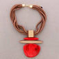 Resin Pendant Choker-Red
