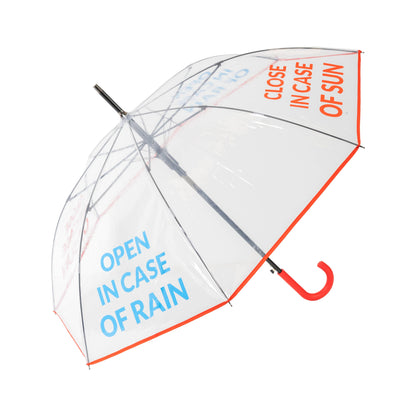Transparent Umbrella "Open In Case Of..."