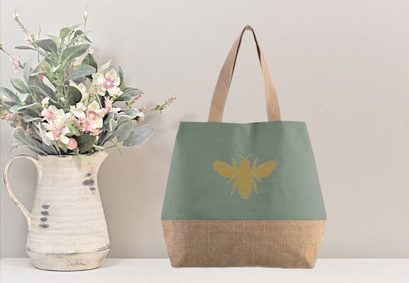 Bee Design Canvas and Jute Contrast Kim Shoppers