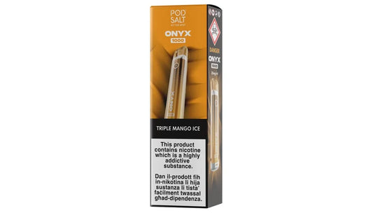 Pod Salt Onyx Triple Mango Ice Vape 1000 Puffs