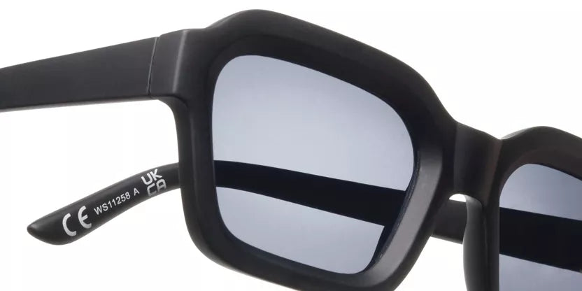 Base Runner Matt Black with Grey Lens Sunglasses