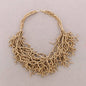 Long Necklace Coral Beads Pendants: Dorado