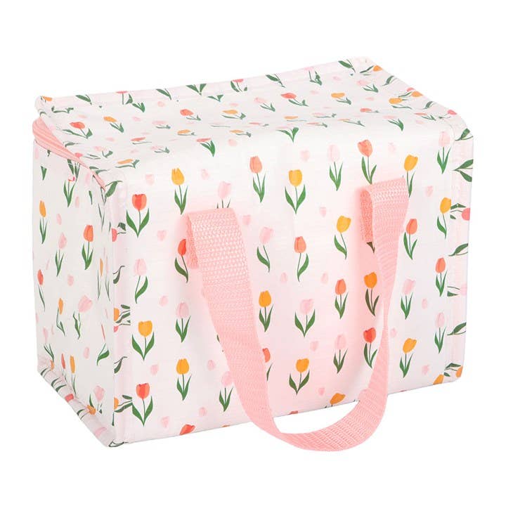Spring Tulip Print Recycled Plastic Lunch Bag