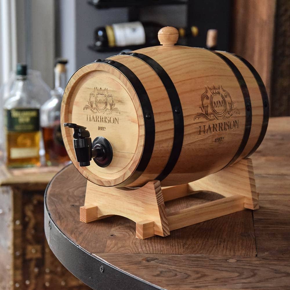 Wooden Barrel Dispenser - 3L
