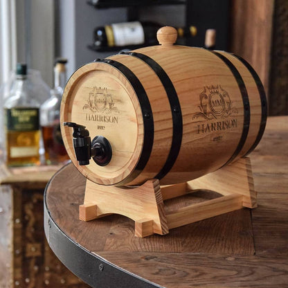 Wooden Barrel Dispenser - 3L