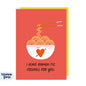 Ramen-tic Valentine's Day Card - Sunshine Llama: Cellophane