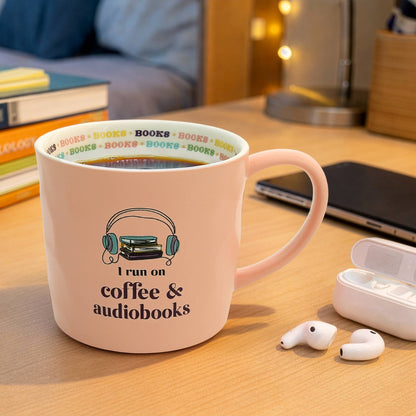 I Run On Coffee & Audiobooks - Mug