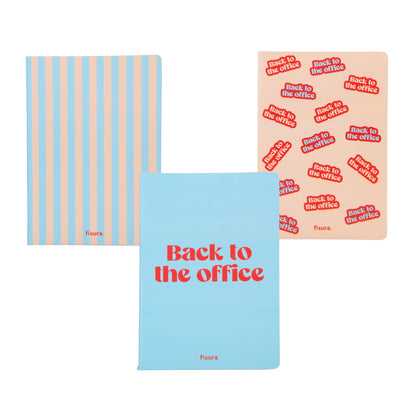A5 Notebook "Back To The Office" (pack of 3)