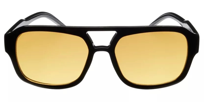 Eye Spy Shiny Black Frame With Brown Lens Sunglasses