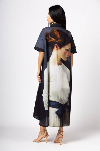 Artistic Muse Noir Midi Kaftan (One Size)