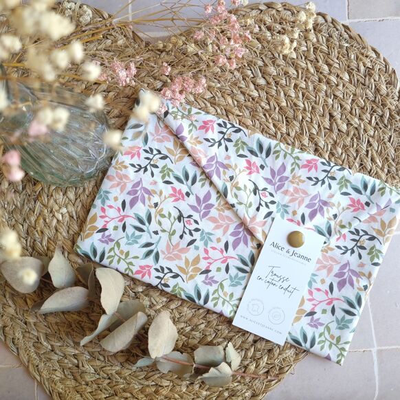 Juliette coated cotton makeup bag