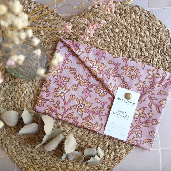 Ga‹a coated cotton makeup bag