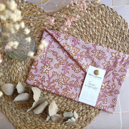 Ga‹a coated cotton makeup bag