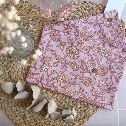 Gaia coated cotton makeup bag