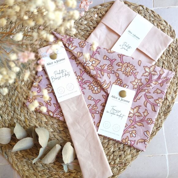 Gaia coated cotton makeup bag