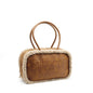 ST-HONORÉ Bag With Suede Effect & Fur Trim -Camel
