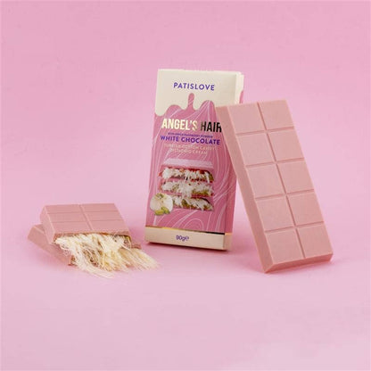 Angel’s Hair White Chocolate with Dried Raspberry Powder,90G