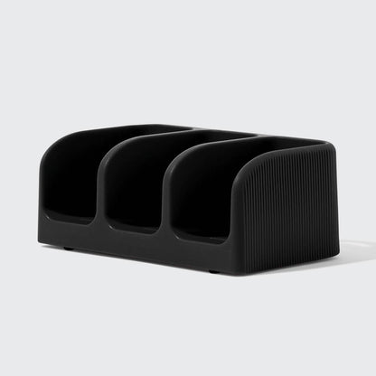 Black Self Draining Soap Dish