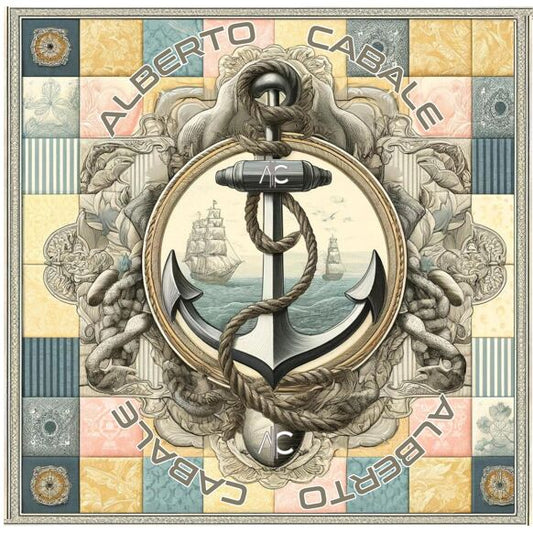 Small Anchor Cl‚o silk square