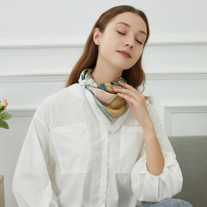 Small Anchor Cl‚o silk square