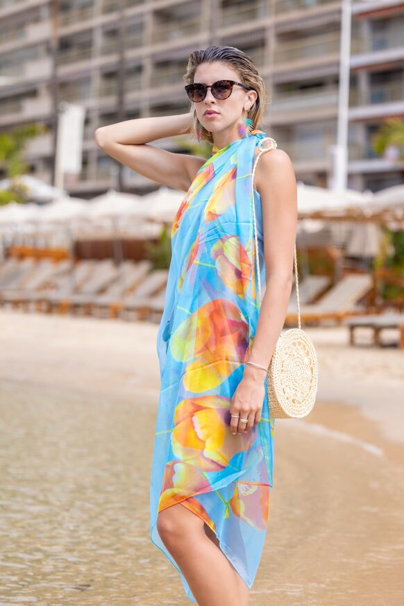   NELLA beach pareo Blue