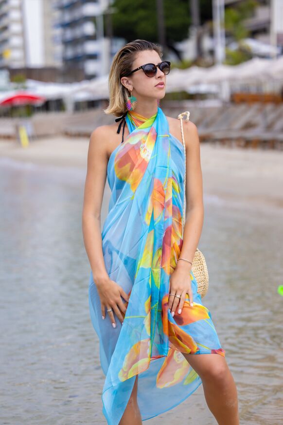 NELLA beach pareo Blue
