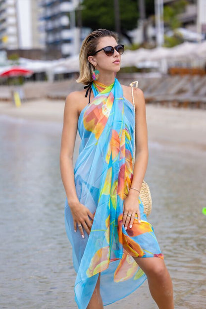NELLA beach pareo Blue