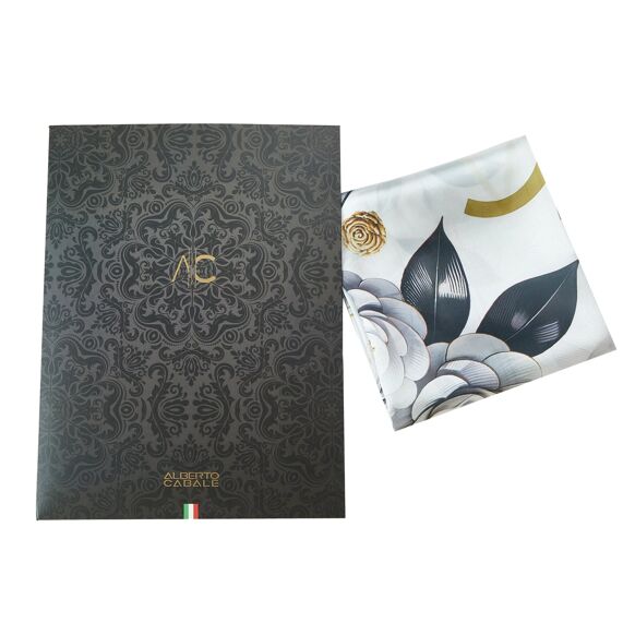 Small Black Roses Cl‚o silk square