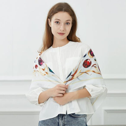 Large Metal Panther Zo‚ silk square