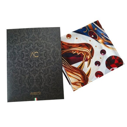 Large Metal Panther Zo‚ silk square