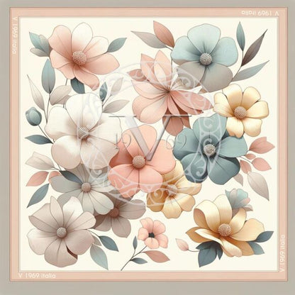 Grand Spring Flowers Silk Square