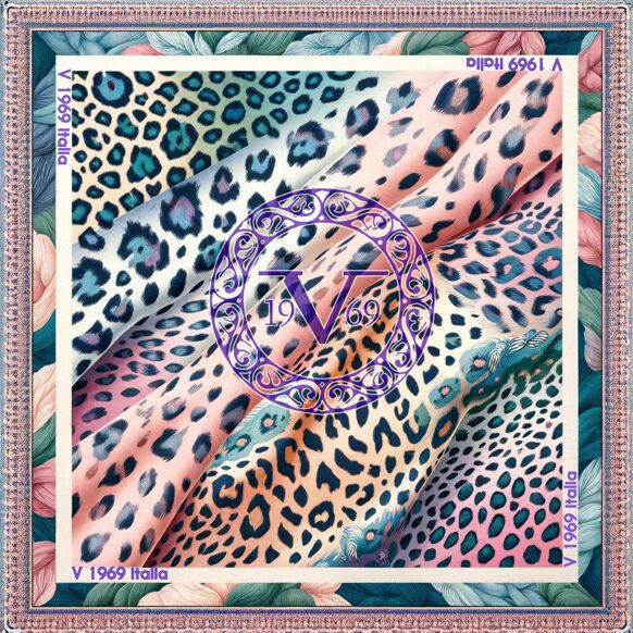 Rainbow Felines Silk Square