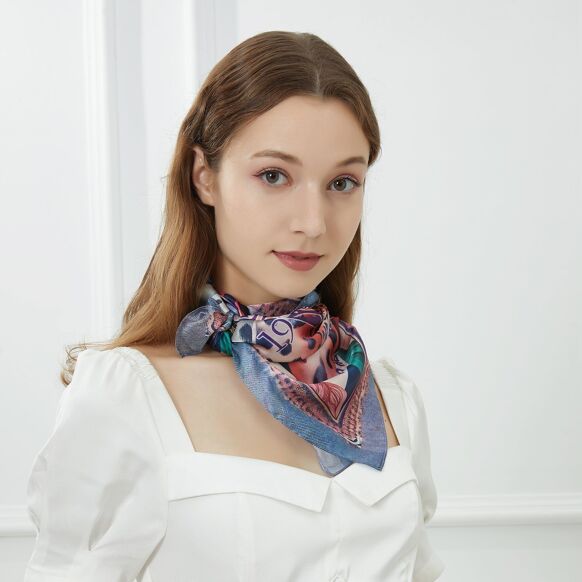 Rainbow Felines Silk Square