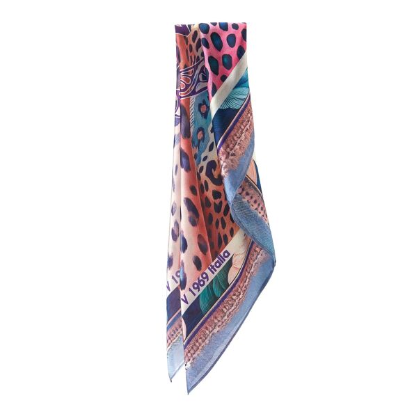 Rainbow Felines Silk Square