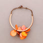 Resin Flower Choker: Orange