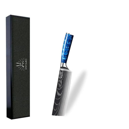 Set Of 10 Japanese Knife Chef Tanaka Ocean Blue