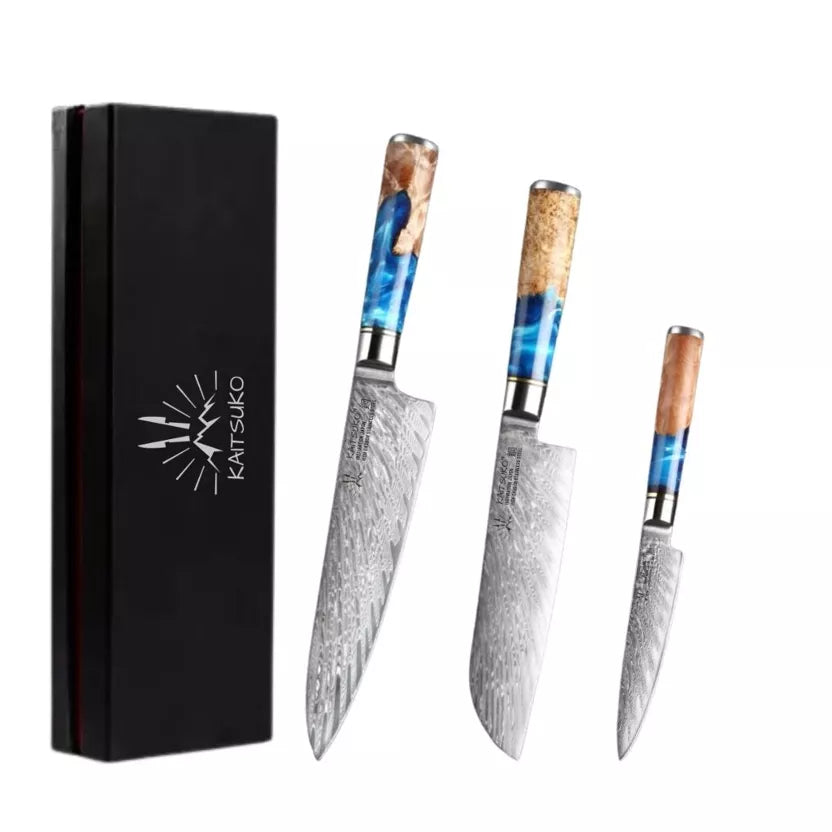 Set Of 3 Japanese Knives- Yellow Sea Series