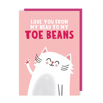 Love You From My Head To My Toe Beans Card