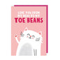 Love You From My Head To My Toe Beans Card