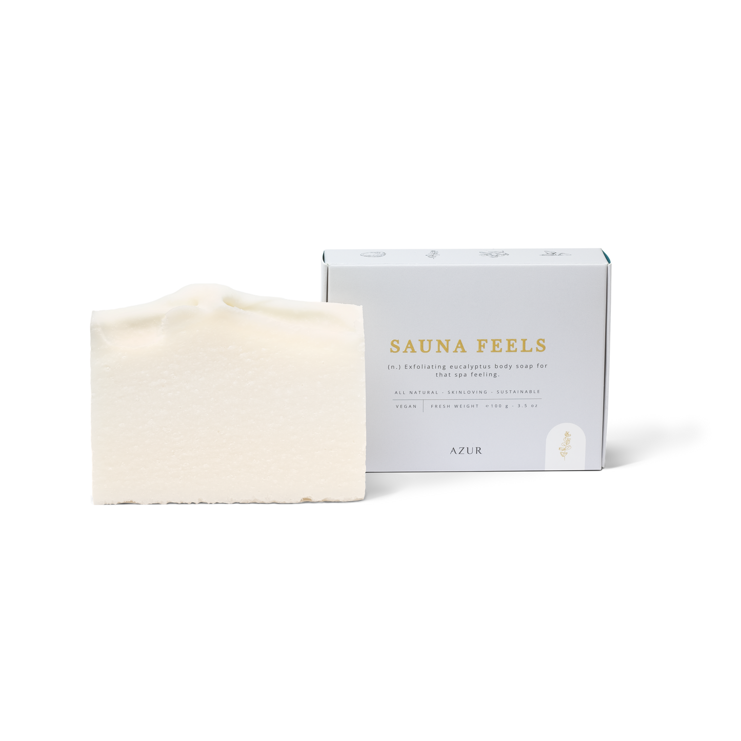 SAUNA FEELS | body scrub bar | natural salt soap